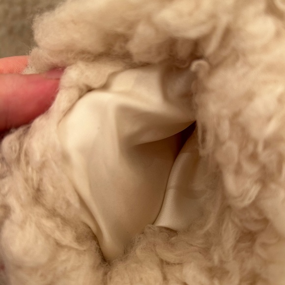 Pepe Jeans White Teddy Coat with silk lining size XL - Picture 4 of 7